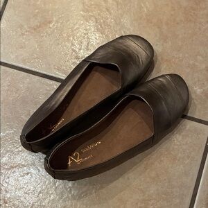 A2 by Aerosoles Bronze Leather Loafers